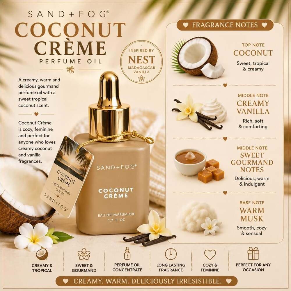 Sand + Fog Coconut Crème Perfume Oil 1.7 fl oz